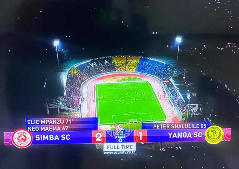 SIMBA SC YAIBUKA KIDEDEA KWA USHINDI WA 2-1 DHIDI YA YANGA SC